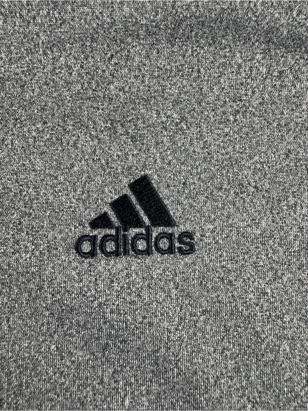 adidas Grey Track Jacket with Navy Shoulder Stripes
